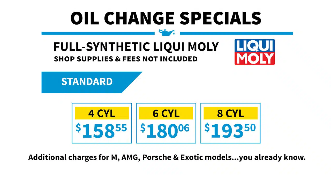liqui moly oil change prices september 2023 bavarian rennsport euro and exotic auto repair shop