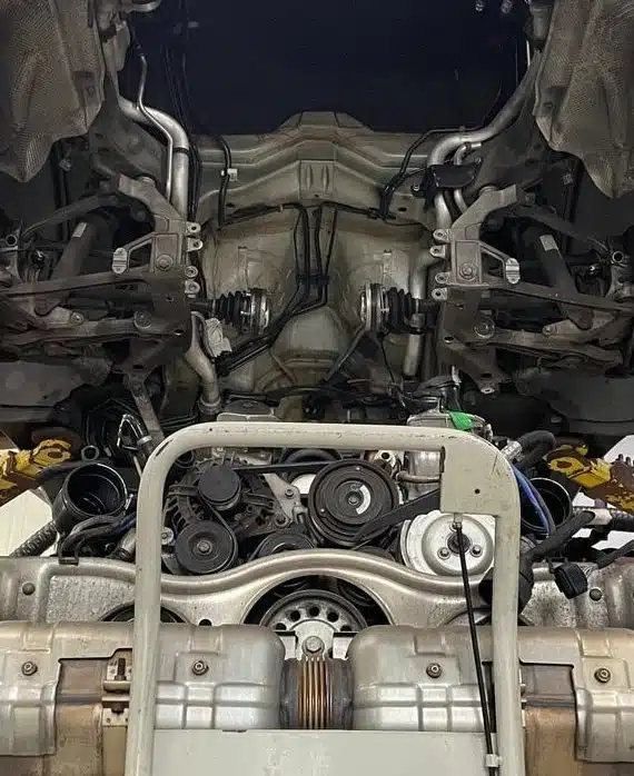 porscche engine close up