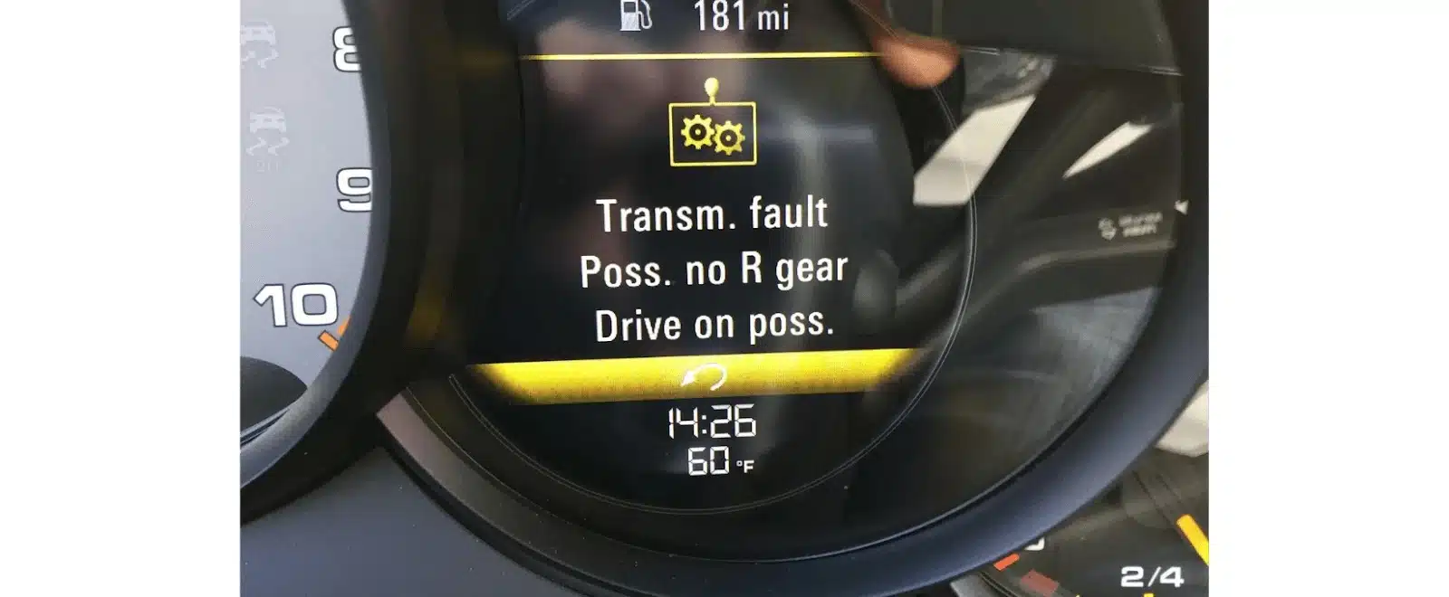 Porsche PDK Errors on Dashboard