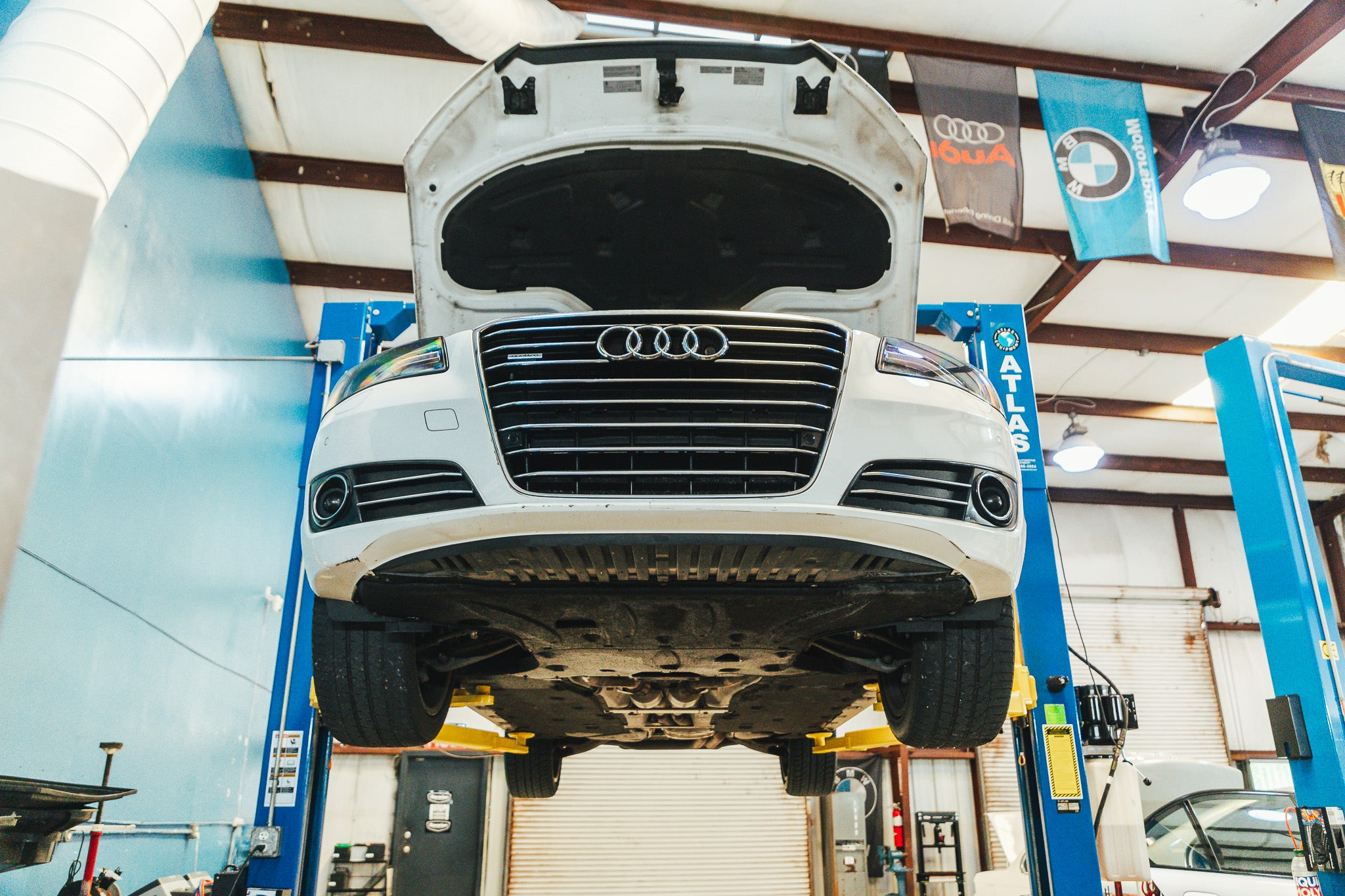 Audi Q5 being repaired and serviced at Bavarian Rennsport in Jacksonville Florida