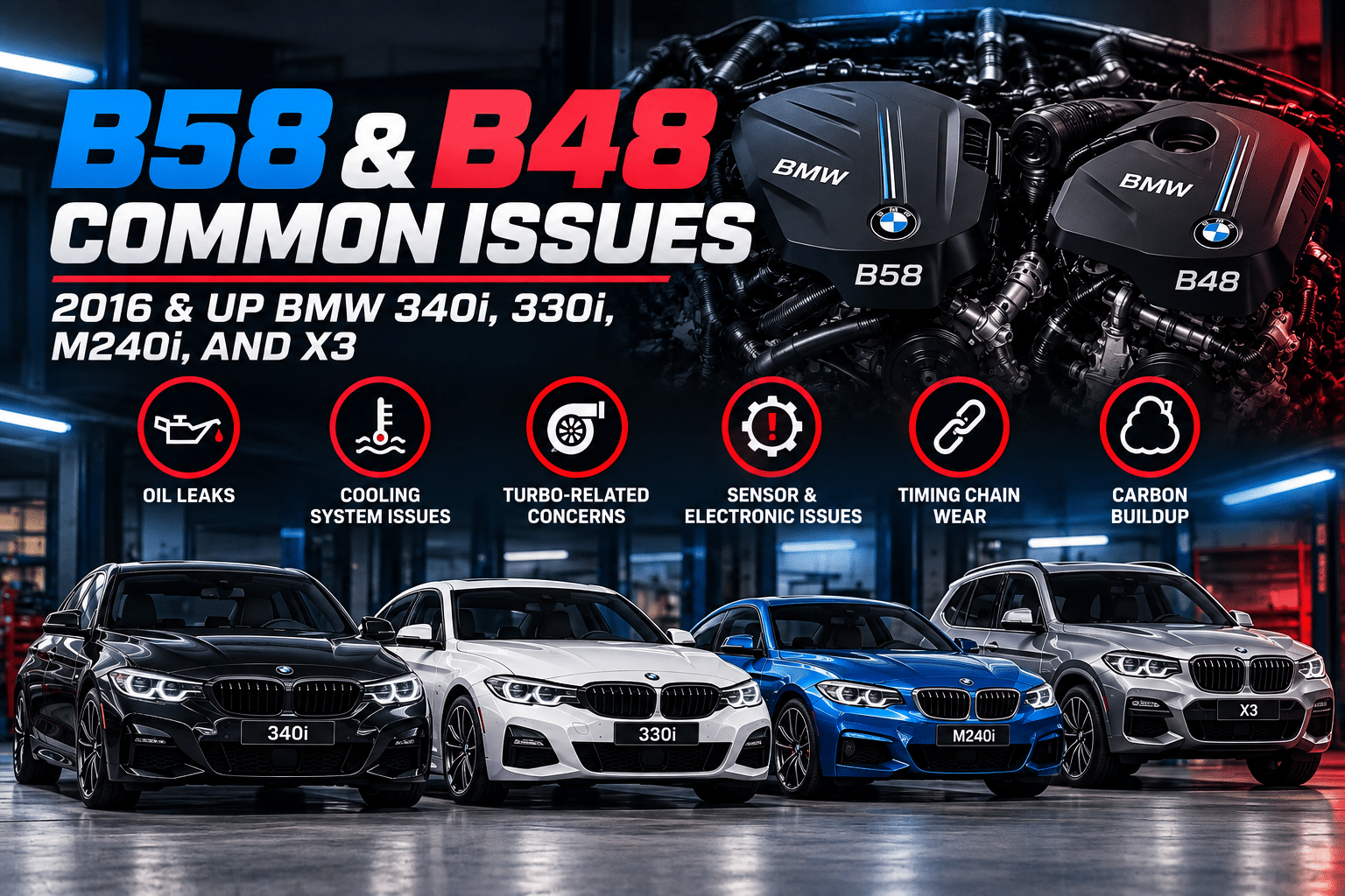 B58 & B48 Common Issues: 2016 & Up BMW 340i, 330i, M240i, and X3
